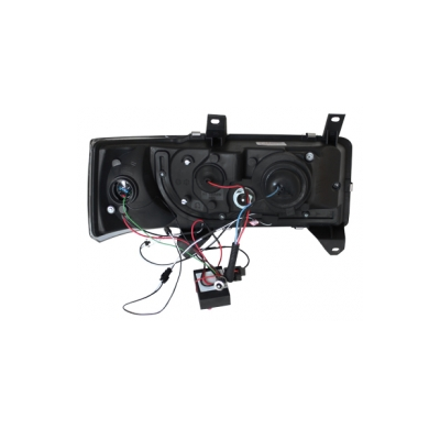 Faros Luz Diurna Vw T4 90-03 _  _ Negro