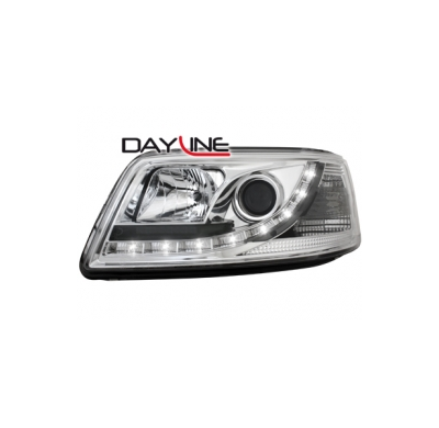 Faros Luz Diurna Vw Transporter T5 03 _ _Con Motor