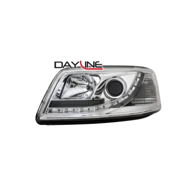 Faros Luz Diurna Vw Transporter T5 03 _ _Con Motor