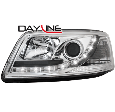 Faros Luz Diurna Vw Transporter T5 03 _ _Con Motor