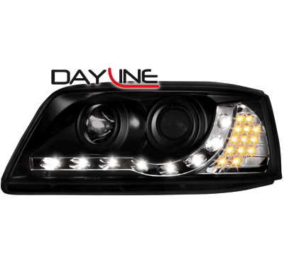 Faros Luz Diurna Vw T5 03 _ _Negro