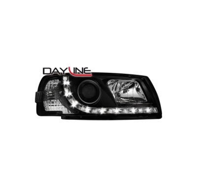 Faros Delanteros Luz Diurna Vw T4 96-03 _ Negros