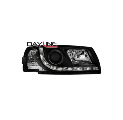 Faros Delanteros Luz Diurna Vw T4 96-03 _ Negros