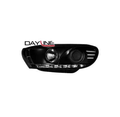 Faros Luz Diurna Vw Scirocco Iii 08+ Negros Intermitente Led