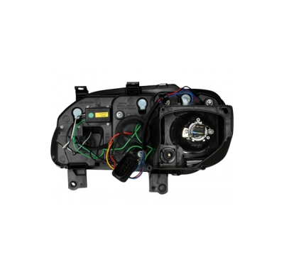 Faros Luz Diurna Vw Touran 1t 03-06 Negro