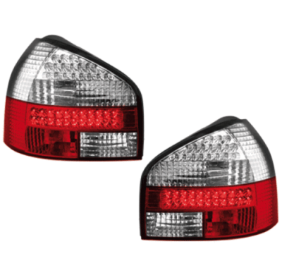 Pilotos Traseros Led Audi A3 8l 09.96-04_Rojo/Crystal
