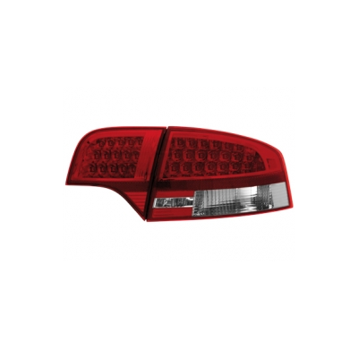 Pilotos Led Audi A4 B7 Limousine 04-08 _ Rojo/Crystal