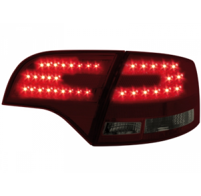 Pilotos Traseros Led Audi A4 Avant B7 04-08 _ Rojo/Ahumado