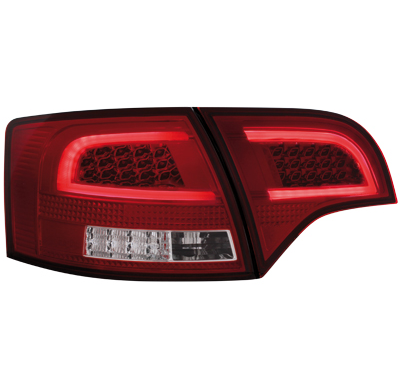 Pilotos Traseros Led Audi A4 Avant B7 04-08_Rojo/Cromado
