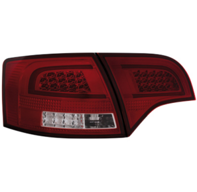 Pilotos Traseros Led Audi A4 Avant B7 04-08_Rojo/Cromado