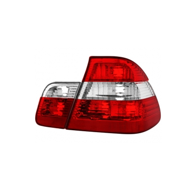 Pilotos Bmw E46 Lim. 10/01-2/05 _ Rojo/Crystal _4 Piezas