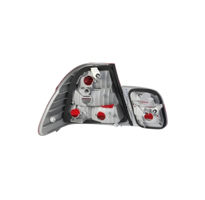 Pilotos Bmw E46 Lim. 10/01-2/05 _ Rojo/Crystal _4 Piezas