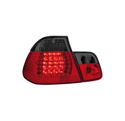 Pilotos Led Bmw E46 Lim. 98-01 _ Rojo/Ahumado _4 Piezas