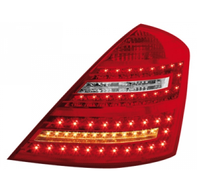 Pilotos Traseros Led Mercedes Benz S W221 Limousine_Rojo/Crystal