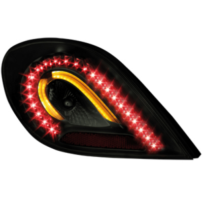 Pilotos Traseros Led Peugeot 207 06+_Negro/Ahumado_Led Indicator