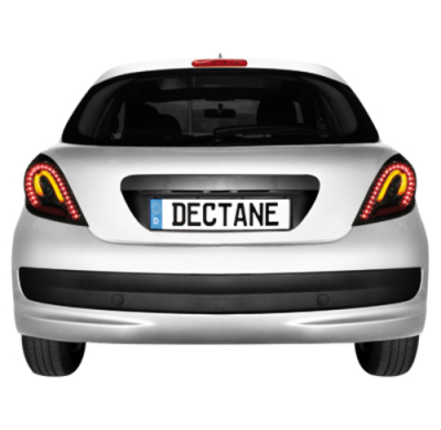 Pilotos Traseros Led Peugeot 207 06+_Negro/Ahumado_Led Indicator