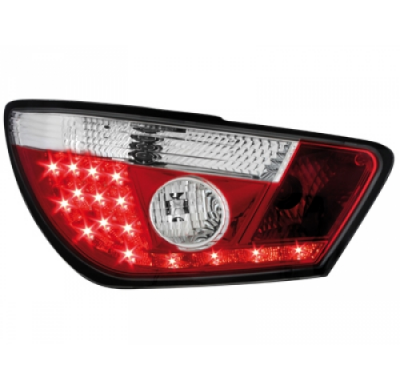 Pilotos Traseros Led Seat Ibiza 6j 04.08+ _ Rojo/Cromado