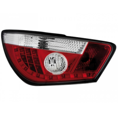 Pilotos Traseros Led Seat Ibiza 6j 04.08+ _ Rojo/Cromado