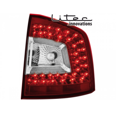 Litec Pilotos Traseros Led Skoda Octavia 1z 08+ _ Rojo/Crystal