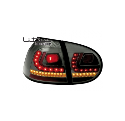 Pilotos Led Vw Golf V 03-09 _ Black/Ahumado