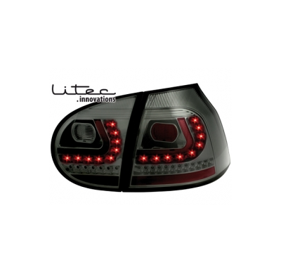 Pilotos Led Vw Golf V 03-09 _ Black/Ahumado