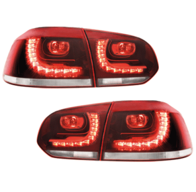 Pilotos Traseros Led Vw Golf Vi 08+ _ Rojo_R-Look