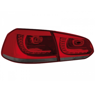 Pilotos Traseros Led Vw Golf Vi 08+ _ Rojo/Ahumado_R-Look