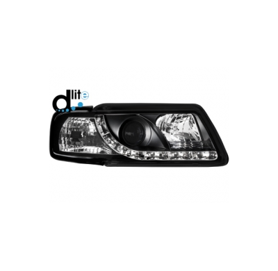 Faros Luz Diurna Audi A3 8l 96-00 _ Homologacion R87 _ Negro