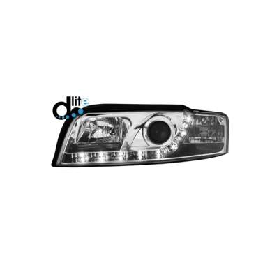 Faros Luz Diurna Audi A4 8e Homologacion R87 _ Cromado