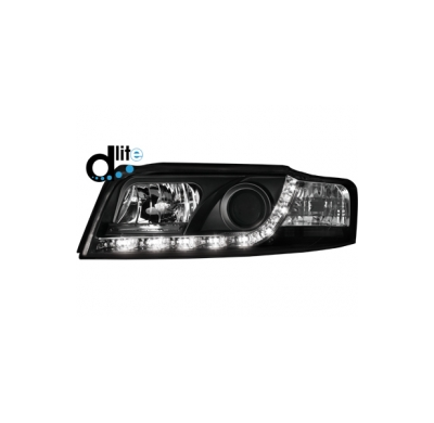 Faros Luz Diurna Audi A4 8e Homologacion R87 _ Negro