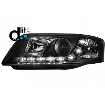 Faros Luz Diurna Homologacion R87 Audi A6 4b 97-01 _ Luz Diurna _ Negro