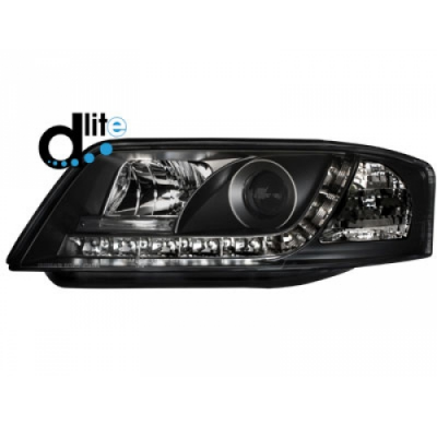 Faros Luz Diurna Homologacion R87 Audi A6 4b 97-01 _ Luz Diurna _ Negro