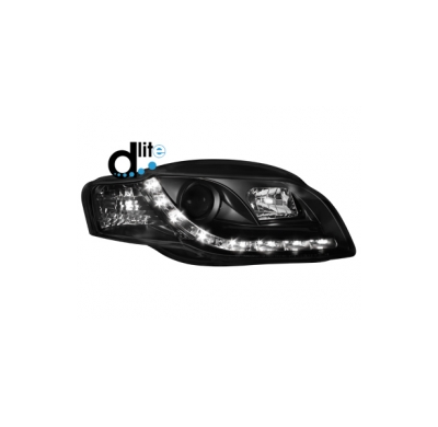 Faros Luz Diurna Audi A4 B7 Homologacion R87 _ Negro