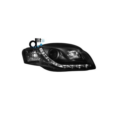 Faros Luz Diurna Audi A4 B7 Homologacion R87 _ Negro