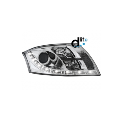 Faros Luz Diurna Audi Tt 8n _ Homologacion R87 _ Cromado