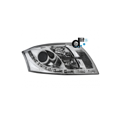 Faros Luz Diurna Audi Tt 8n _ Homologacion R87 _ Cromado