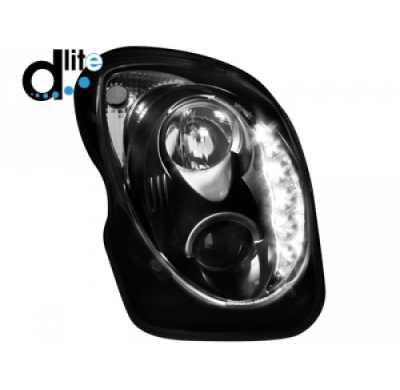 Faros Luz Diurna Homologacion R87 Alfa Romeo Mito 2008+ _Negro