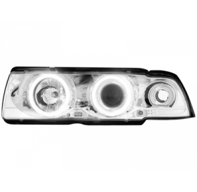 Faros Delanteros Bmw E36 Coupé/Cabrio 92-98 _2 Ccfl Slr _Cromado