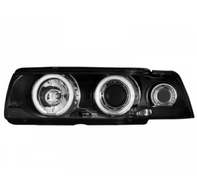 Faros Delanteros Bmw E36 Lim. 7.92-3.98 _ 2 Ccfl Slr _ Negro