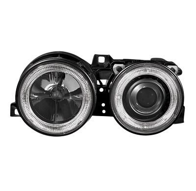 Faros Delanteros Bmw E30 09.87-10.90_2 Angel Eyes_Negro