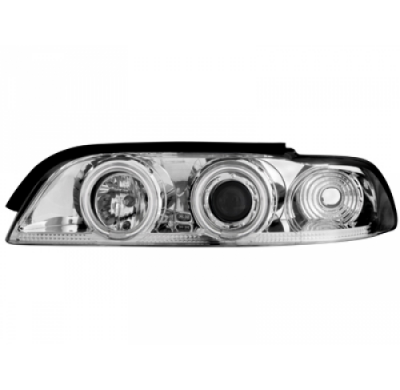 Faros Delanteros Bmw E39 5er 95-00 _ 2 Ccfl Slr _ Cromado