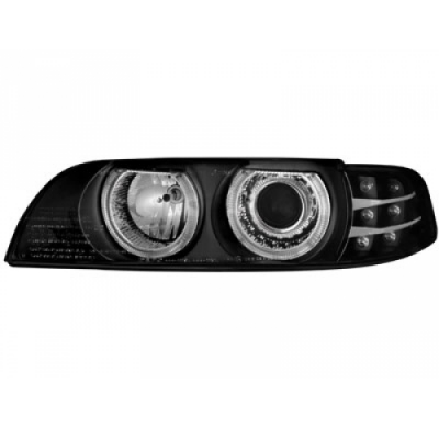 Faros Delanteros Bmw E39 5er 95-00 _ Led Indicator _ Negro