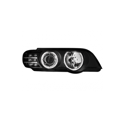 Faros Angel Eyes Bmw X5 99-02 _ Negro