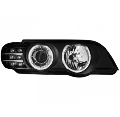 Faros Delanteros Bmw X5 00-03 E53_ Led-Blinker _ Negro_Hid