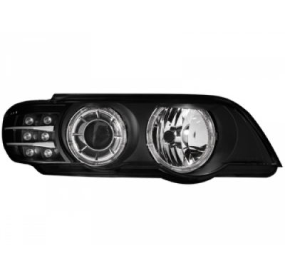 Faros Delanteros Bmw X5 00-03 E53_ Led-Blinker _ Negro_Hid