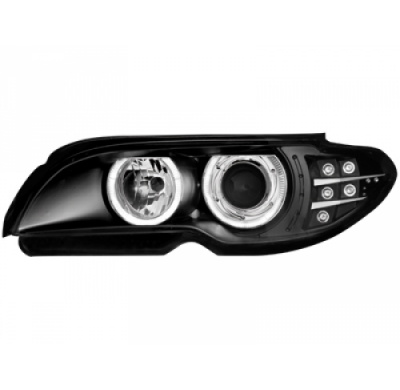 Faros Delanteros Bmw E46 2t 03-06 _ 2 Standlichtringe _Negro