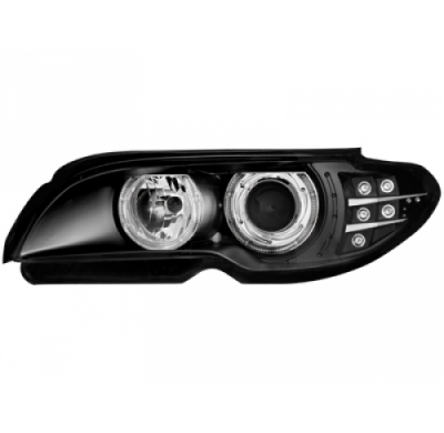 Faros Delanteros Bmw E46 2t 03-06 _ 2 Standlichtringe _Negro