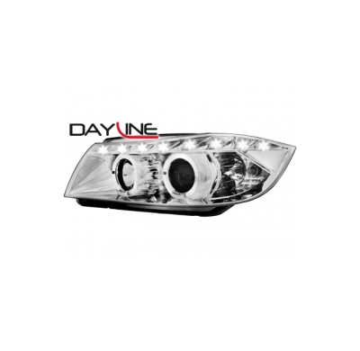 Faros Luz Diurna Bmw E90 05+_2 Slr_Drl-Optic_Cromado