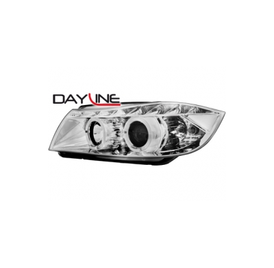 Faros Luz Diurna Bmw E90 05+_2 Slr_Drl-Optic_Cromado