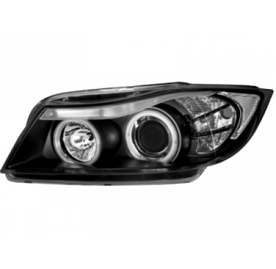 Faros Delanteros Bmw E90/E91 3er _ 2 Ccfl Slr _ Negro